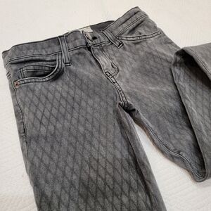 Current/Elliot the ankle skinny jeans- Gray fishnet.